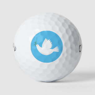 Taube mit Olivenzweig Golfball