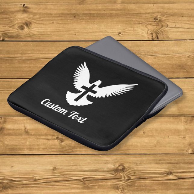 Taube mit überlaufendem Laptop-Sieb Laptopschutzhülle (Von Creator hochgeladen)