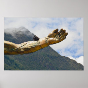 Taube, Pachacuti-Statuenarm, Aguas Calientes, Peru Poster