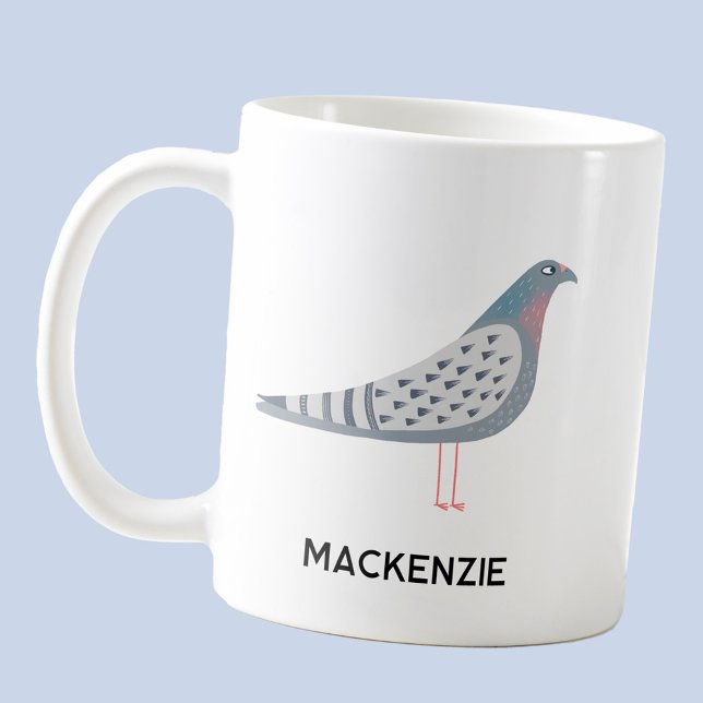 Taube Personalisiert Kaffeetasse (Personalized pigeon coffee mug for bird fanciers everywhere)