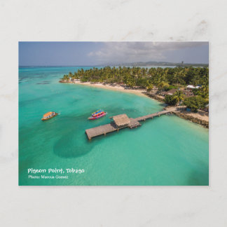 Taube Point Tobago mit Glasbodenbooten Postkarte