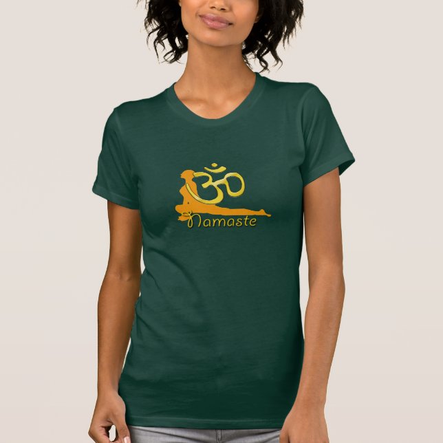 Taube-Pose, Namaste T-Shirt (Vorderseite)