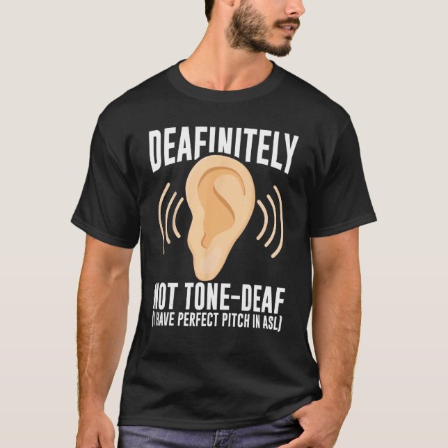 Taube Pride Awareness ASL Gebärdensprache T-Shirt (Vorderseite)