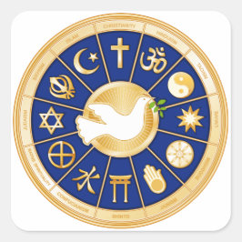 Taube Quadratischer Aufkleber