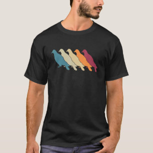 Taube-Racing-Taube Züchter Tier Bird Retro Pig T-Shirt