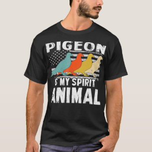 Taube Shirt Vintag American Flag Spirit Animal