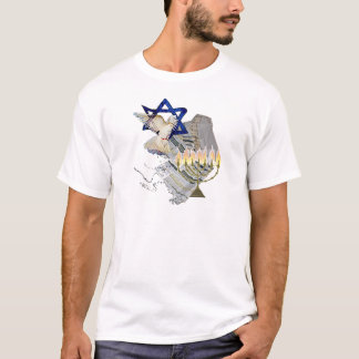 Taube, Tallit u. Menorah B T-Shirt