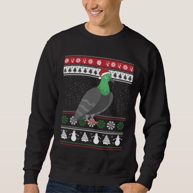 Taube - Täubchen Ugly Christmas Sweatshirt (Vorderseite)