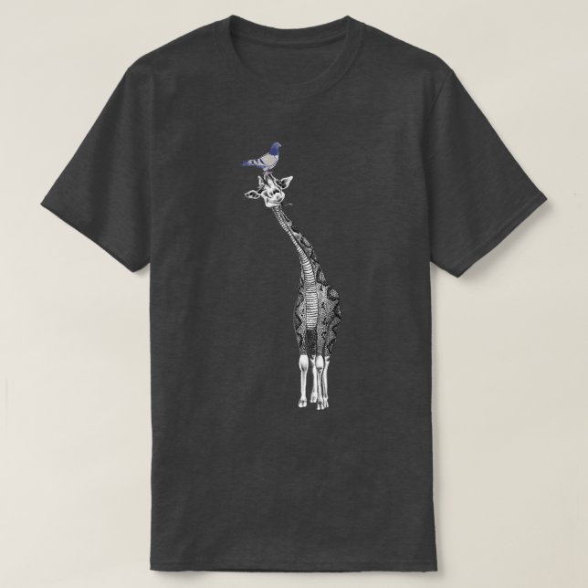 Taube und Giraffe 2 T-Shirt (Design vorne)