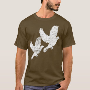 Taube Vintag fliegen zwei Tauben T-Shirt Bird-Gesc