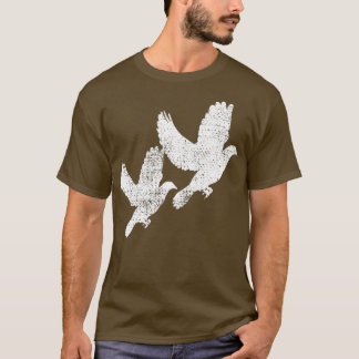 Taube Vintag fliegen zwei Tauben T-Shirt Bird-Gesc