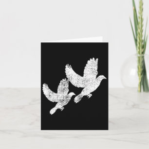 Taube Vintag fliegen zwei Tauben T-Shirt Bird-Gesc Karte