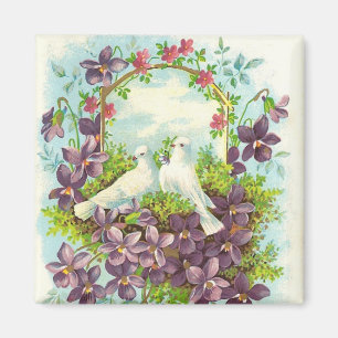Tauben & Blumen Magnet