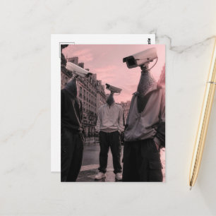 Tauben, die in der Stadt zu Spionen wurden Postkarte
