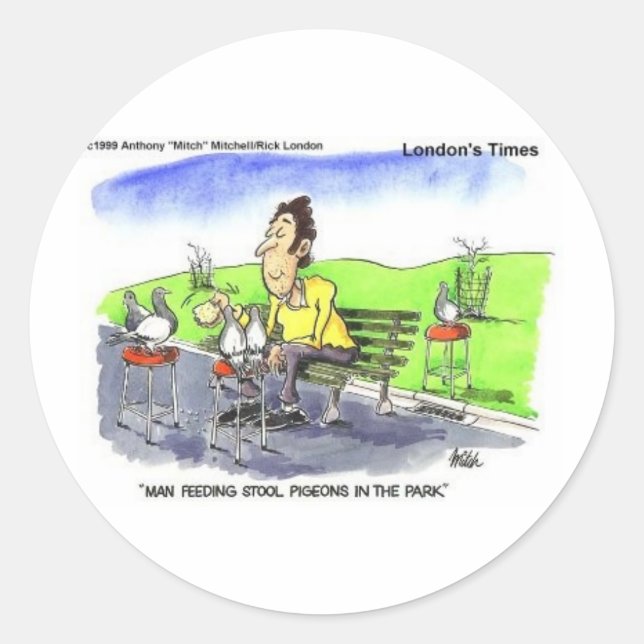 Tauben Funny Gifts T-Shirts und Sammlerstücke Runder Aufkleber (Vorderseite)