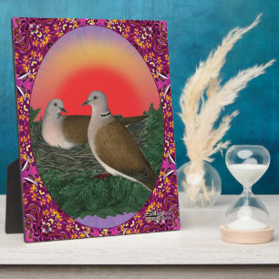 Tauben Gerahmt Fotoplatte