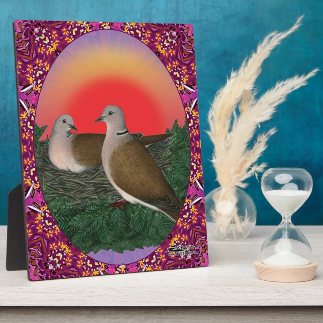 Tauben Gerahmt Fotoplatte (Seite)