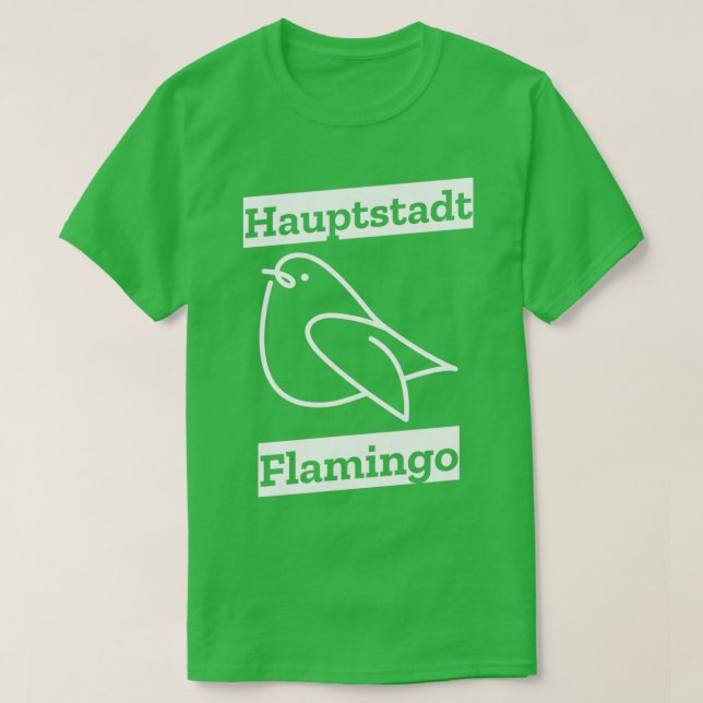 Tauben Hauptstadt Flamingo 1 T-Shirt (Design vorne)
