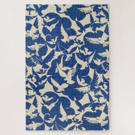 Tauben in weiß und blau Rijksmuseum Amsterdam Puzzle