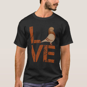 Tauben Liebe English Long Face Tumblers Pigeon Bir T-Shirt
