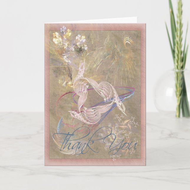 Tauben-Lied danken Ihnen Dankeskarte (Vorderseite)