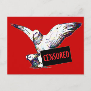 Tauben Paarung: Zensur! Postkarte