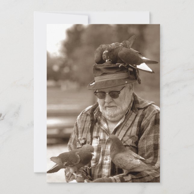 Tauben Roost Man Rente Party Einladung (Vorderseite)