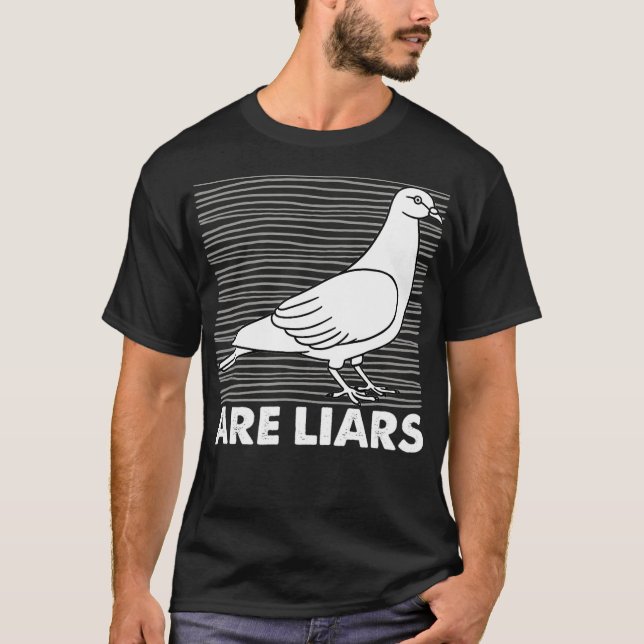 Tauben sind Lars Arent Real Spies Birds Puff T-Shirt (Vorderseite)