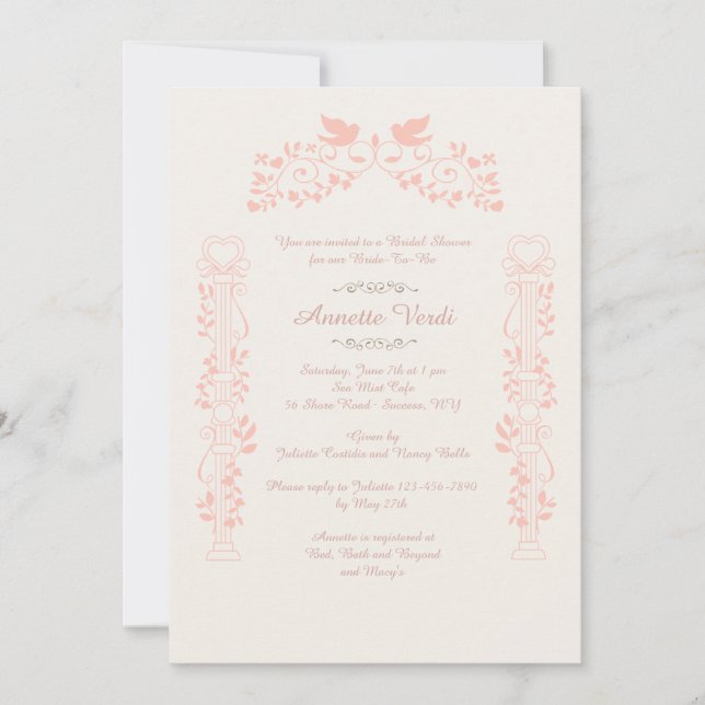 Tauben und Einladung zur Romantik (Vorderseite)