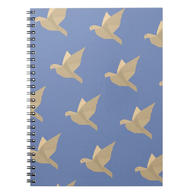 Tauben, Vögel fliegen Kunst Notizbuch Notizblock (Vorderseite)