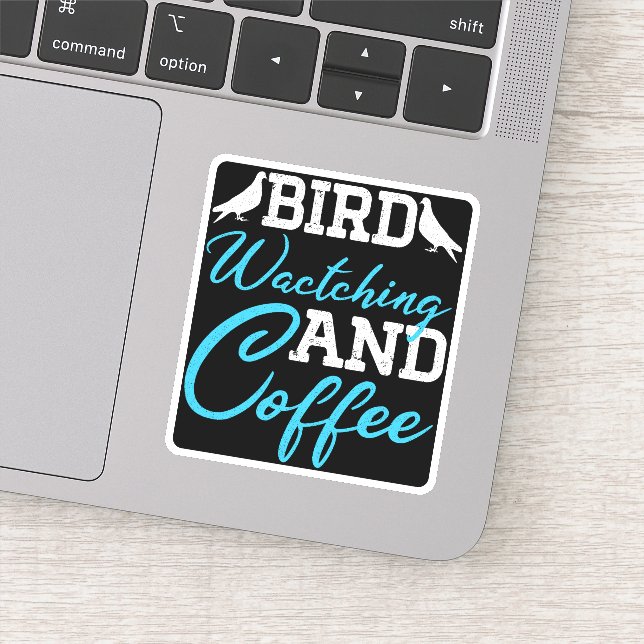 Tauben, Vogelbeobachtung und Kaffee Aufkleber (Detail)