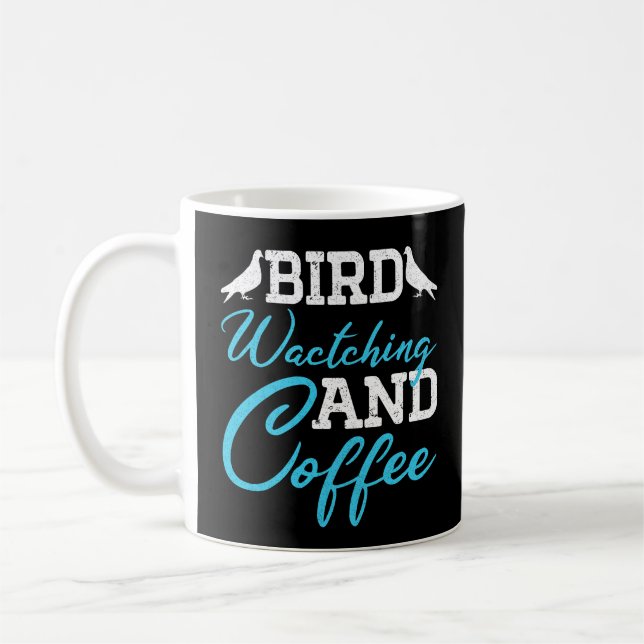 Tauben, Vogelbeobachtung und Kaffee Kaffeetasse (Links)