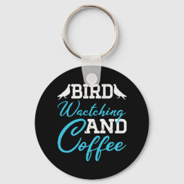 Tauben, Vogelbeobachtung und Kaffee Schlüsselanhänger