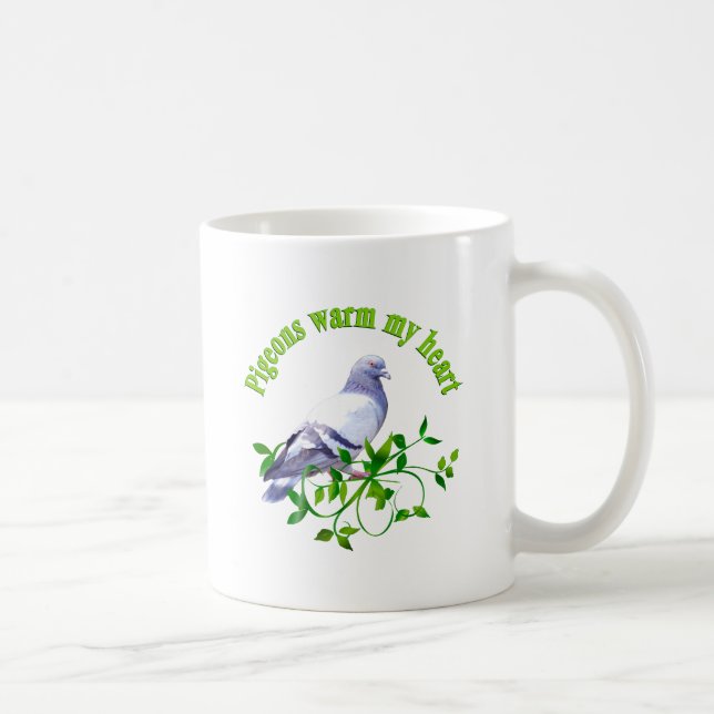 Tauben wärmen mein Herz Tasse (Rechts)