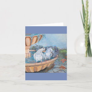 Taubenbäder, Liebe im Park Feiertagskarte