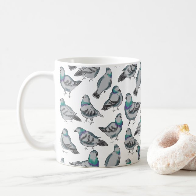 Taubenfestung Kaffeetasse (Mit Donut)
