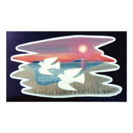 Taubenflug über Wasser Fotodruck