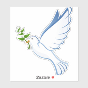 Taubenfriedung mit Olivenzweig Aufkleber