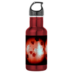 Taubenmalerei Liebesvögel Edelstahlflasche