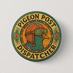 Taubenpost-Versandmitarbeiter - Vintage-Aviator-Vo Button