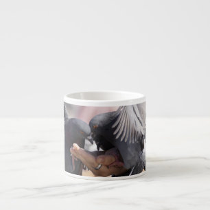 Taubenvögel farbenfrohe Flügel Foto für Vogelliebh Espressotasse