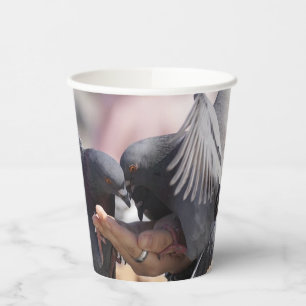 Taubenvögel farbenfrohe Flügel Foto für Vogelliebh Pappbecher