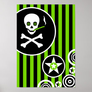 Tauber Schädel Poster