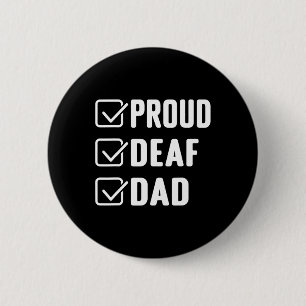 Tauber Vater Asl Hand Gesture Taubenbewusstsein Button