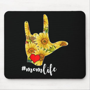 Taubheit ASL Gebärdensprache Sonnenblume I Liebe Mousepad
