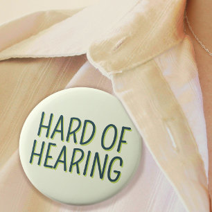 Taubheit Grundlegende grüne Schrift schwer zu höre Button