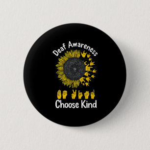 Taubheitsbewusstsein Sonnenblume Wähle Freundlich Button