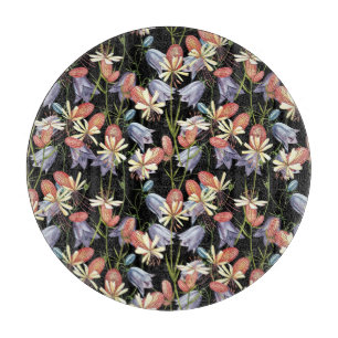 Taubnessel-Leimkraut-Glocken: Aquarell-Blumen Schneidebrett
