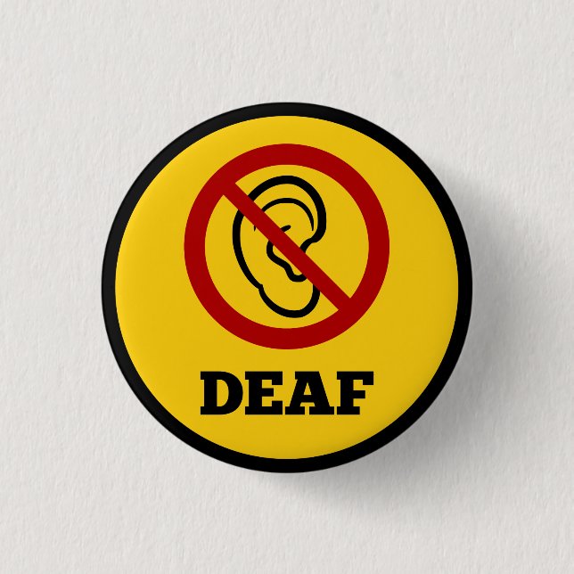 Taubsymbol gelb button (Vorderseite)