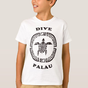 Tauch Palau Vintage Tril Schildkröte Urlaub Gesche T-Shirt